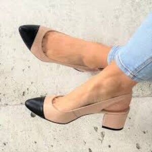 NEW Anne Klein Baxter slingback block heel cap toe size 8.5